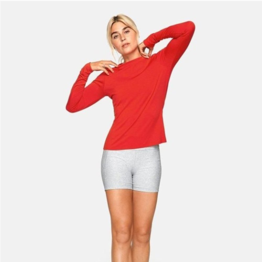 Outdoor Voices Long sleeve Merino Tee - Goji